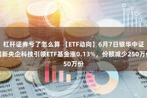 杠杆证券亏了怎么算 【ETF动向】6月7日银华中证国新央企科技引领ETF基金涨0.13%，份额减少250万份