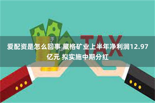 爱配资是怎么回事 藏格矿业上半年净利润12.97亿元 拟实施中期分红